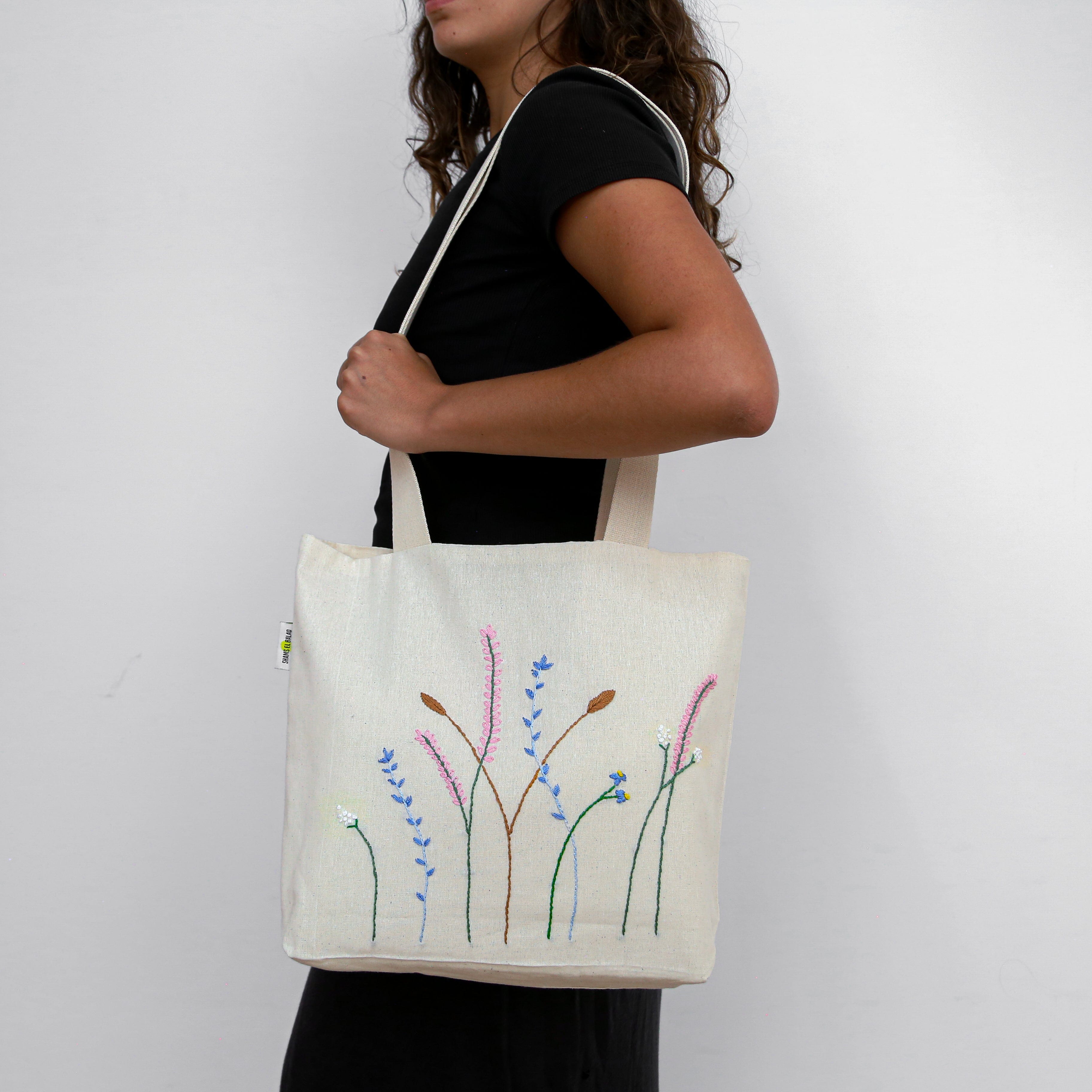 Shams El Balad Spring Floral Large Floral Tote Bags