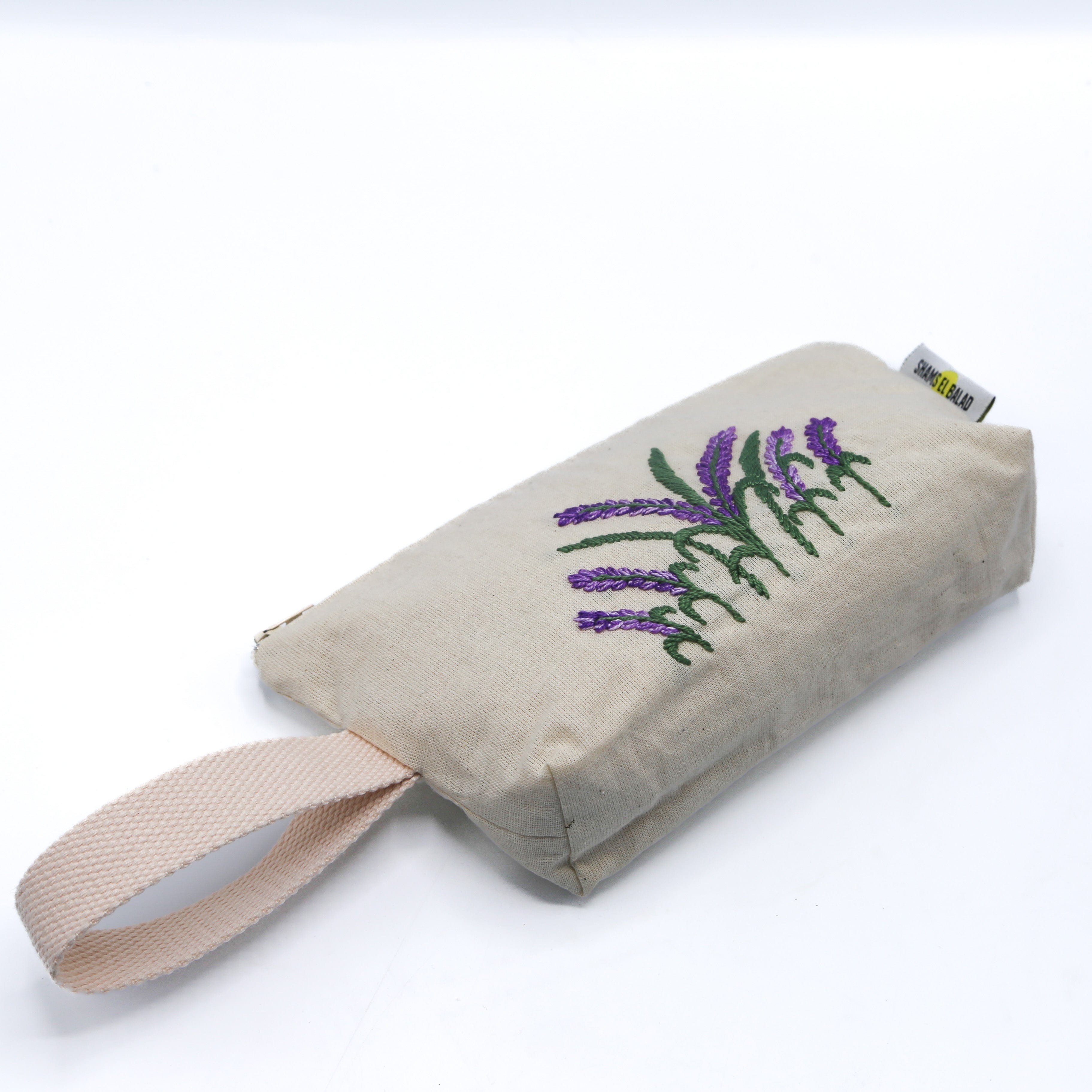 Shams El Balad Tote bag Lavender Embroidered Pouch