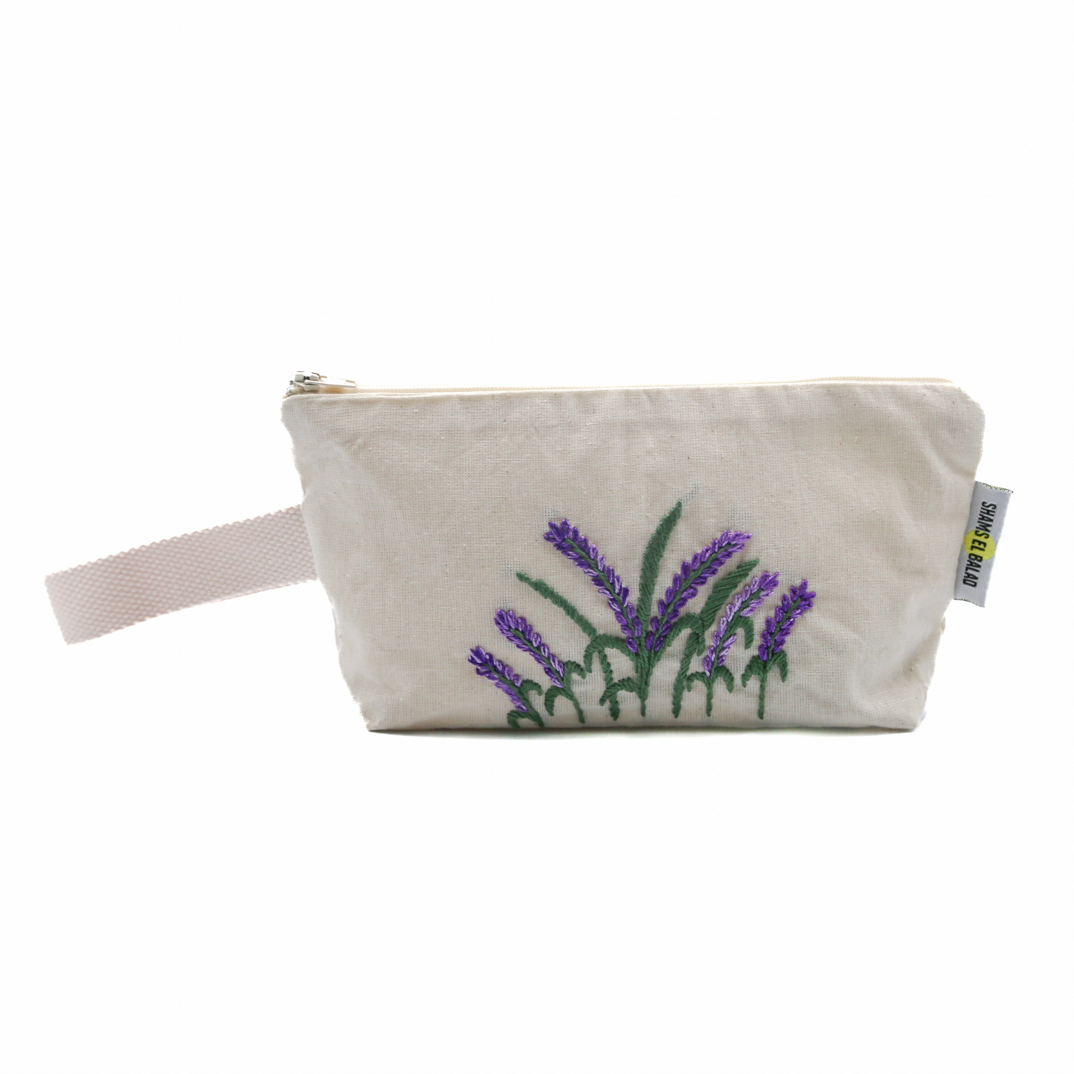 Shams El Balad Tote bag Lavender Embroidered Pouch