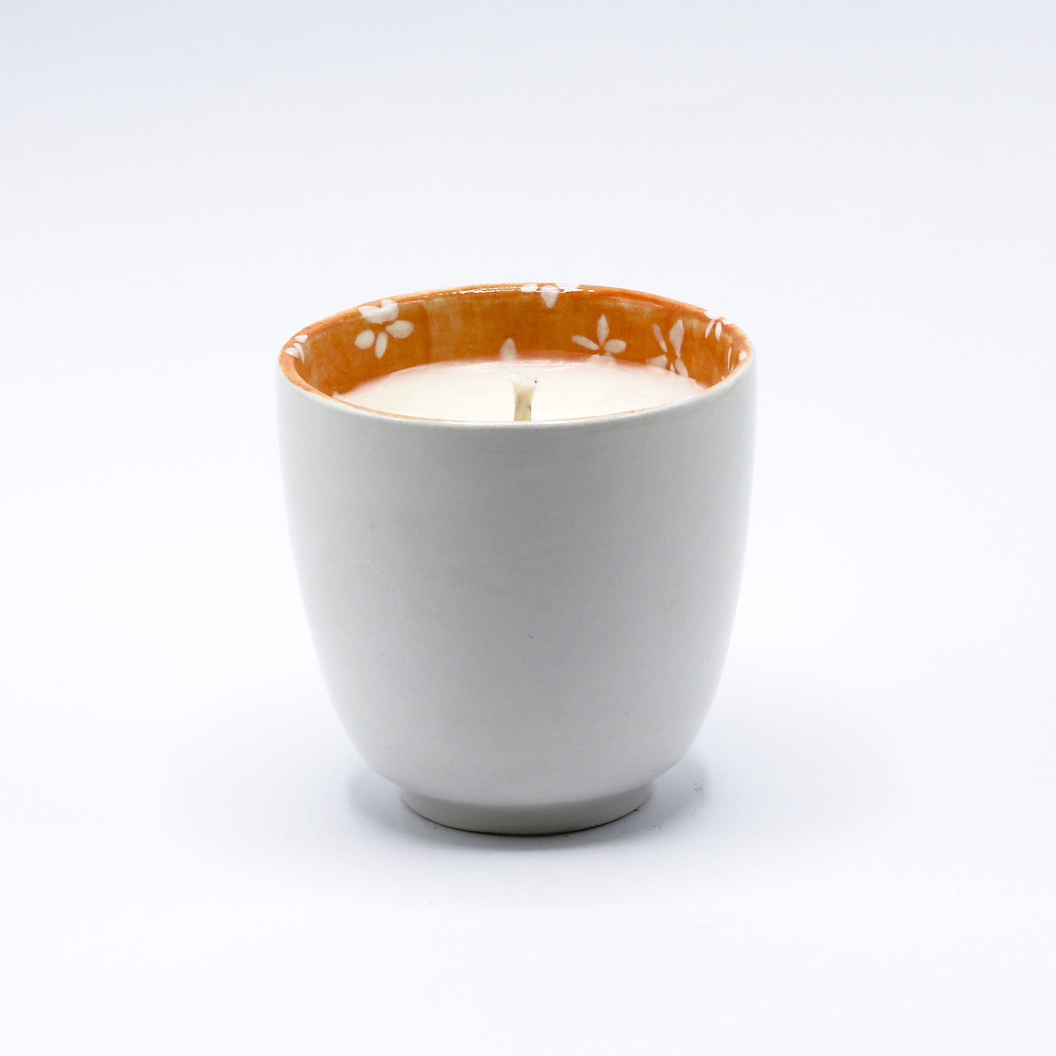 Shams El Balad Candle Orange / Jasmine Floral Ceramic Candles