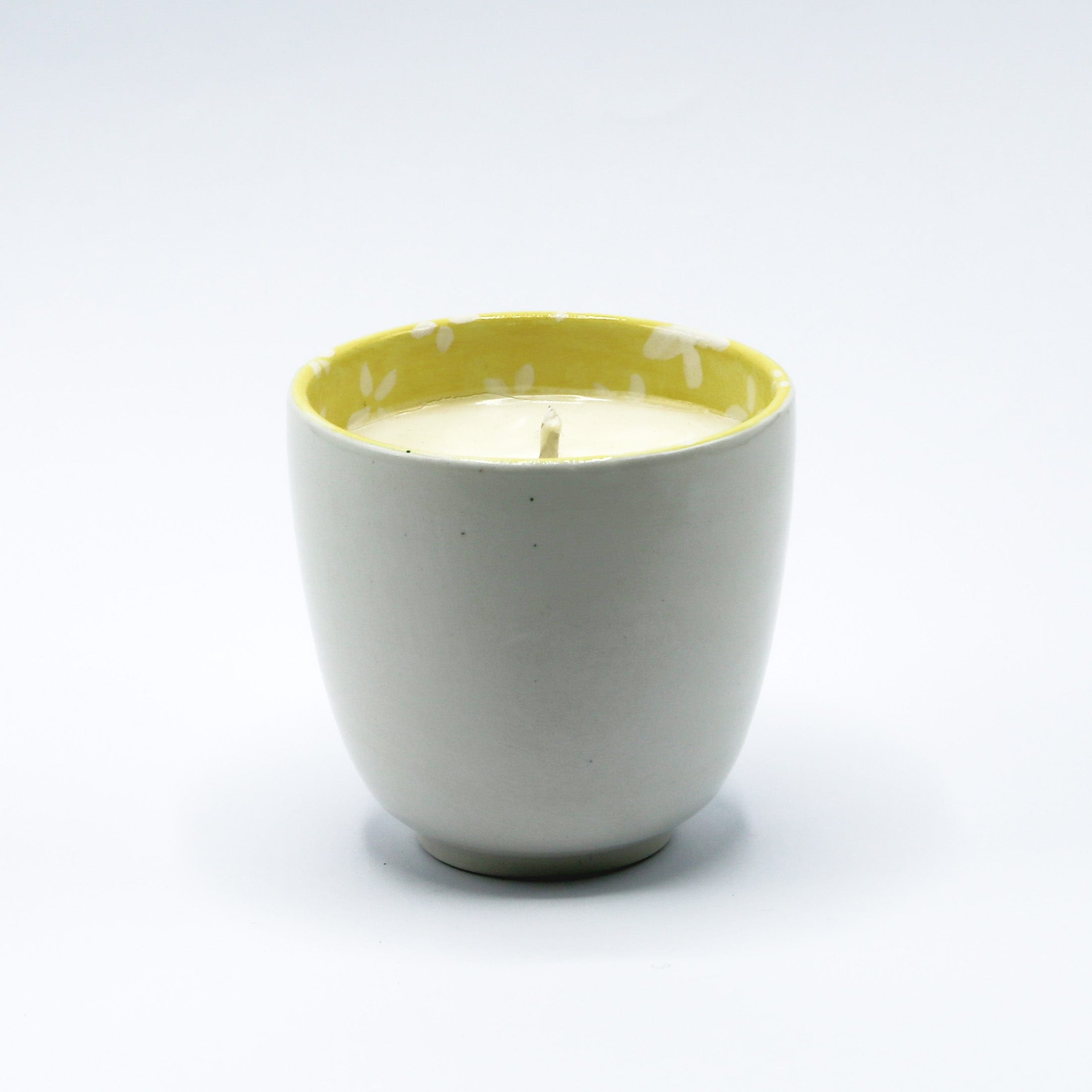 Shams El Balad Candle Yellow / Jasmine Floral Ceramic Candles