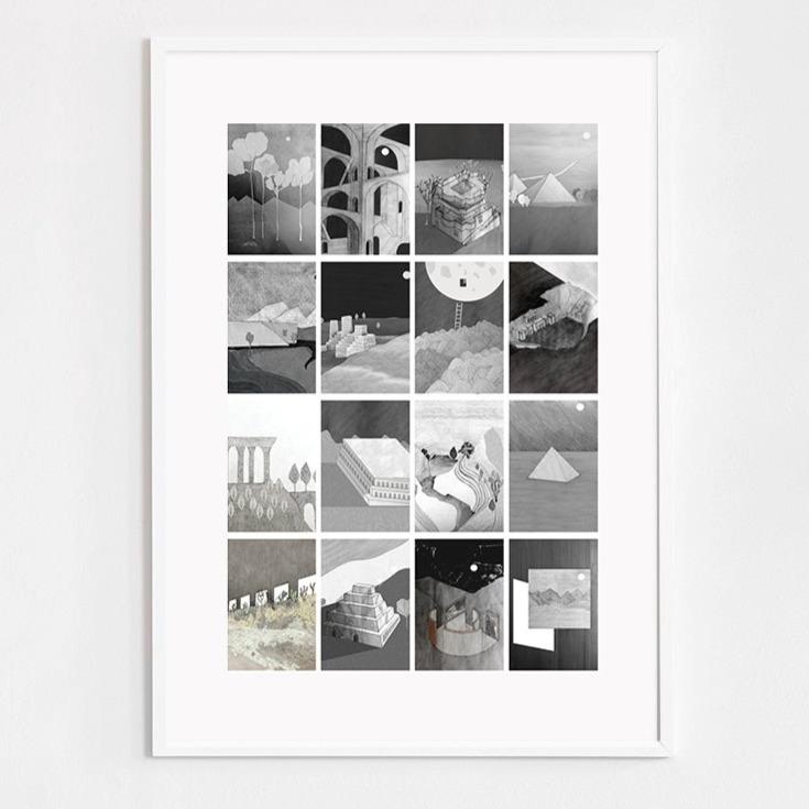 Shams El Balad Print Distance to the Moon