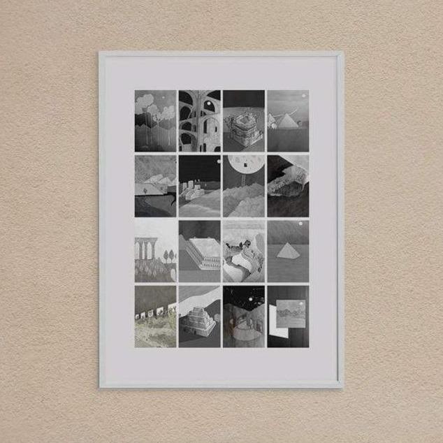 Shams El Balad Print Distance to the Moon